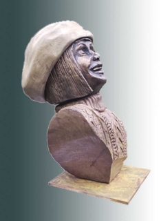 jeune fille au béret - BRONZES CREUX